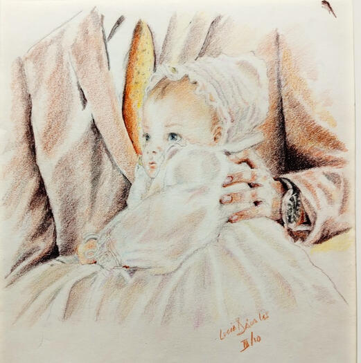 Baby / Color pencils on paper