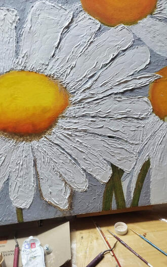 Proceso de flores / Oil on canvas