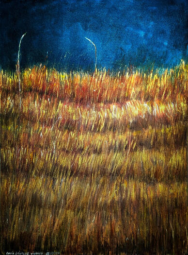 Dorado y noche / Acrylic on canvas