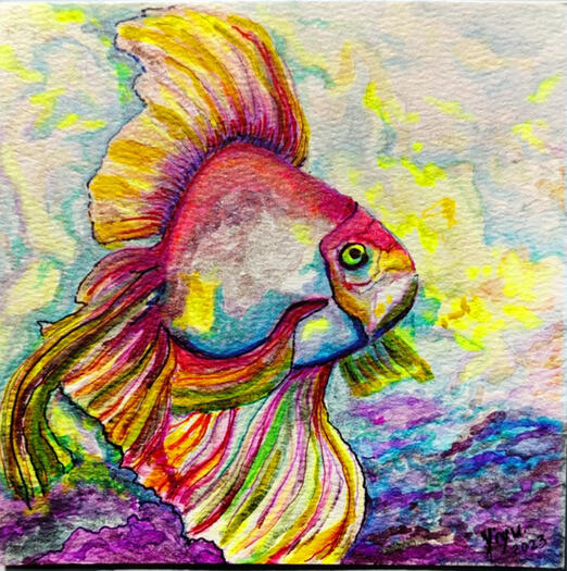 Pececito / Watercolors on paper