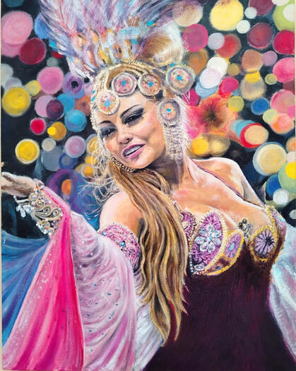 Samba dancer / Oil on canvas