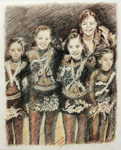 Un gran equipo / Color pencils on paper