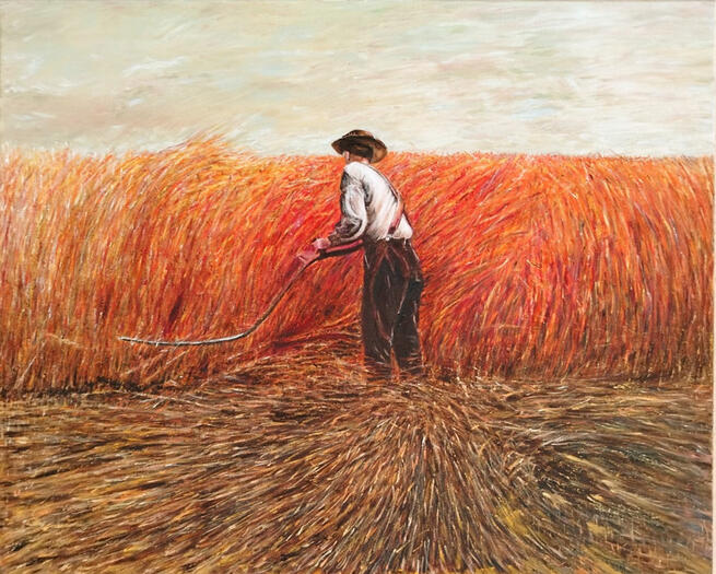 The veteran in a new field (Referencing Winslow Homer's work) / Oil on canvas