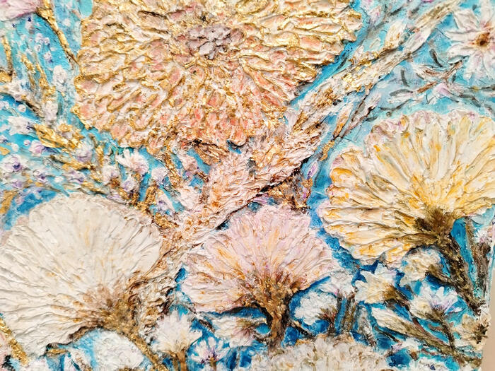 Flores de otoño (Detail) / Oil on canvas